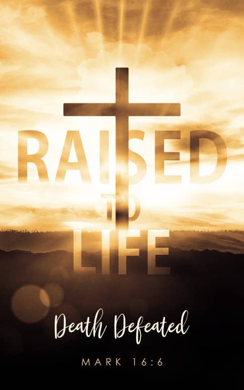 Raised To Life Easter Church Bulletin Cover
