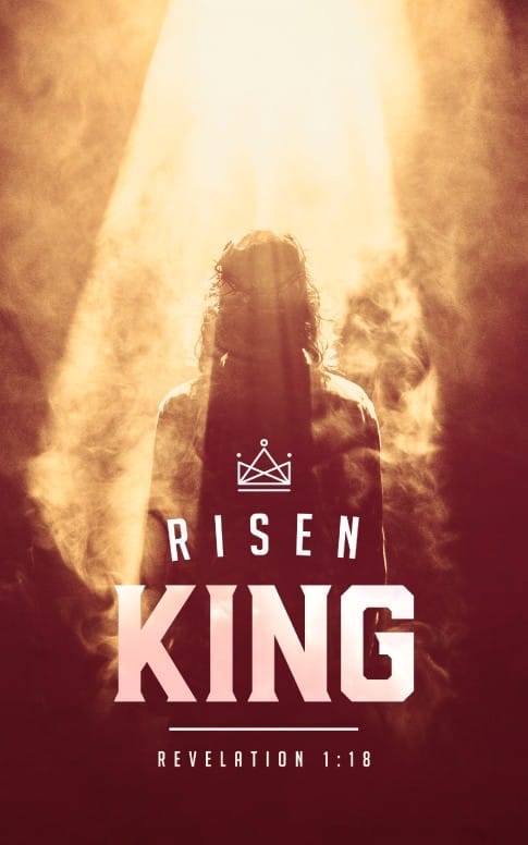 Risen King Easter Church Bulletin Cover