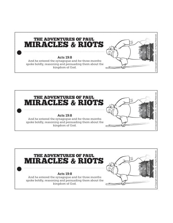 Acts 19 Miracles & Riots Bible Bookmarks