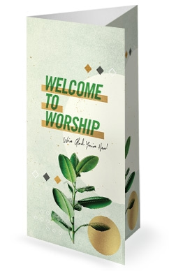 Let's Grow Together Church Trifold Bulletin Cover