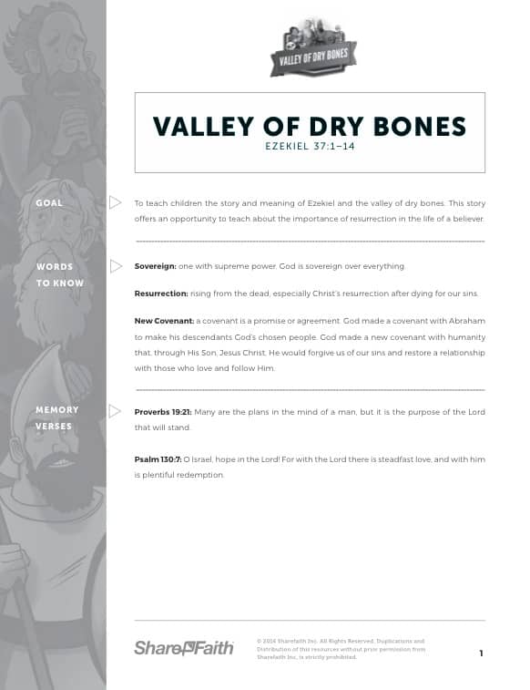Ezekiel 37 Valley of Dry Bones Curriculum