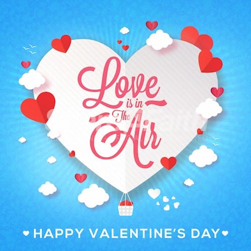Love Is In The Air Valentine's Day Social Media Graphic