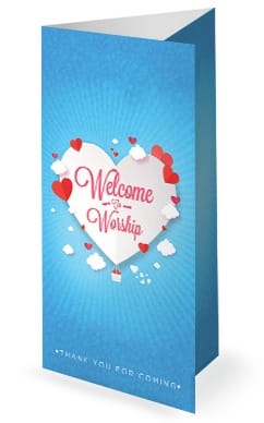 Love Is In The Air Valentine's Day Trifold Bulletin Cover