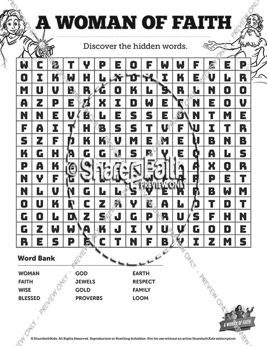 Proverbs 31 A Woman of Faith Bible Word Search Puzzles