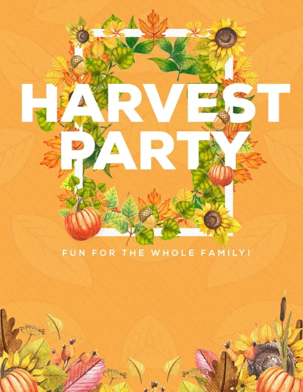 Harvest Party Church Flyer