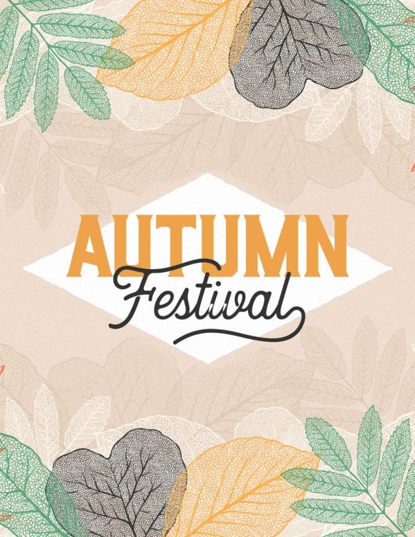 Autumn Festival Church Sermon Flyer