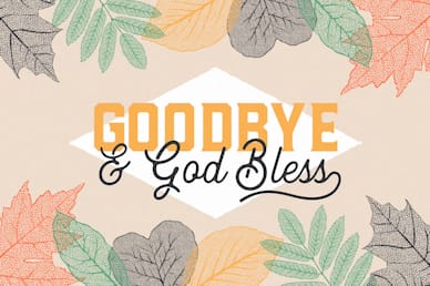 Goodbye And God Bless Autumn Leaves Motion Graphic