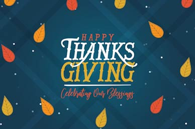 Celebrating Our Blessings Thanksgiving Church Motion Graphic