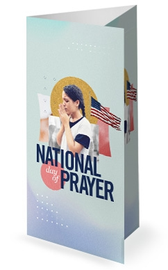 National Day Of Prayer Trifold Church Bulletin