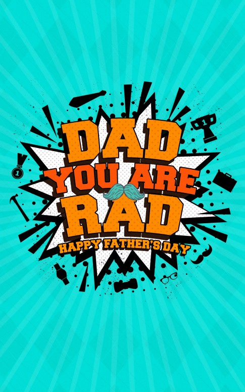 Rad Dad Father's Day Church Bifold Bulletin