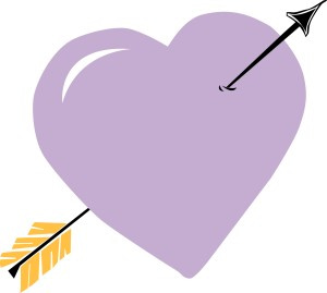 Arrow Through Purple Heart