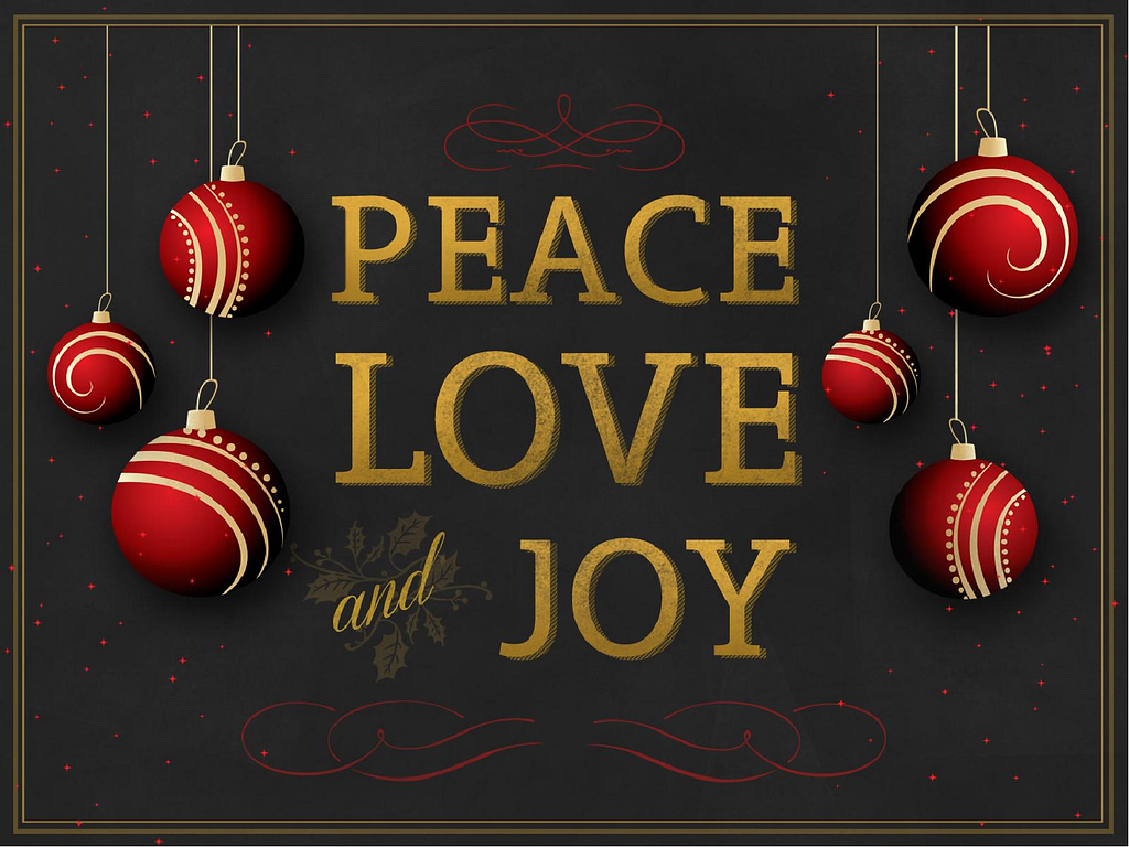 Peace Love and Joy Christmas PowerPoint