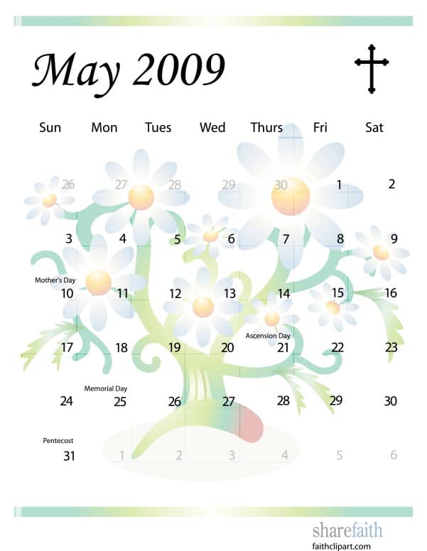 May 2009 Calendar Graphic