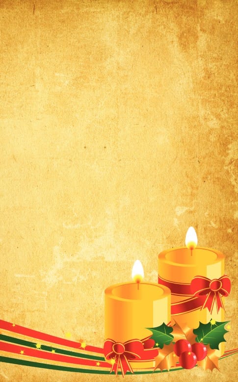 Christmas Candle Bulletin Cover