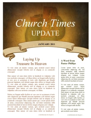 Combat Church Newsletter Template
