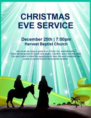 Nativity Flyer Christmas Eve Service