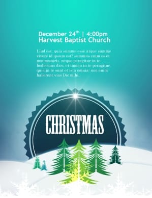 Christmas Flyer Template for Church
