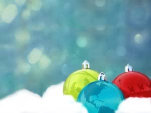 Christmas Ornaments PowerPoint Background