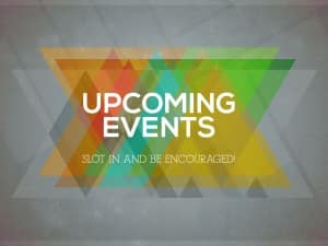 Upcoming Events Church Service Slide