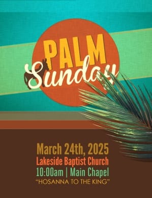 Flyer for Palm Sunday