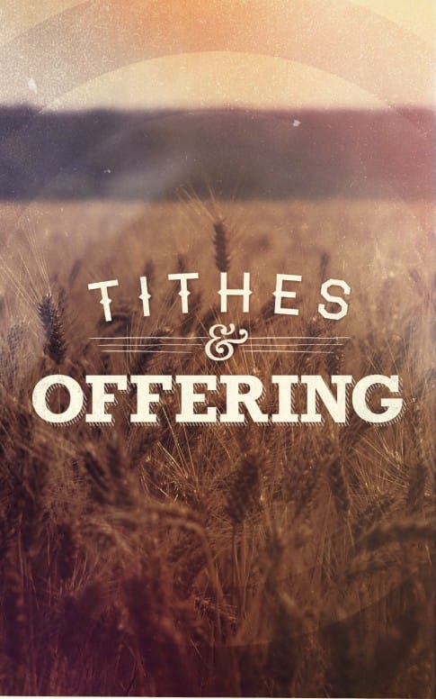 Tithes and Offering Church Bulletins