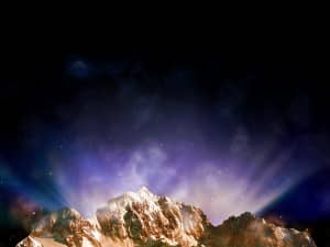 Mountains and Sky Worship Background
