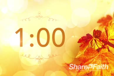 Thanksgiving Celebrate God's Goodness Religious One Minute Countdown Timer