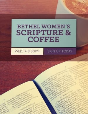 Women's Bible Study Church Flyer