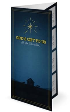 God's Gift to Us Christmas Trifold Ministry Bulletin