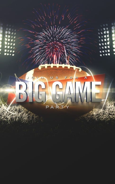 Big Game Party Church Bulletin Cover
