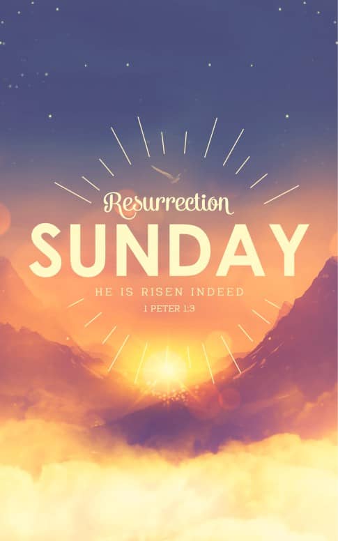 Resurrection Sunday Sunrise Church Bulletin