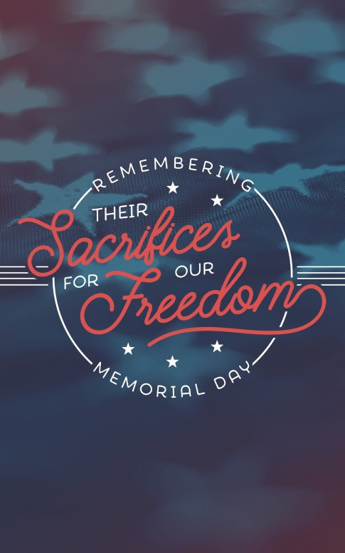 Remembering Their Sacrifices Memorial Day Church Bulletin