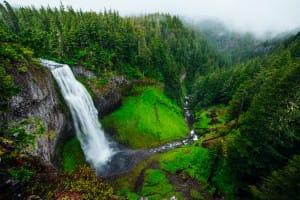 Waterfall Gorge Religious Stock Photo
