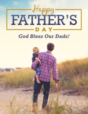 Father's Day Beach Walk Church Flyer