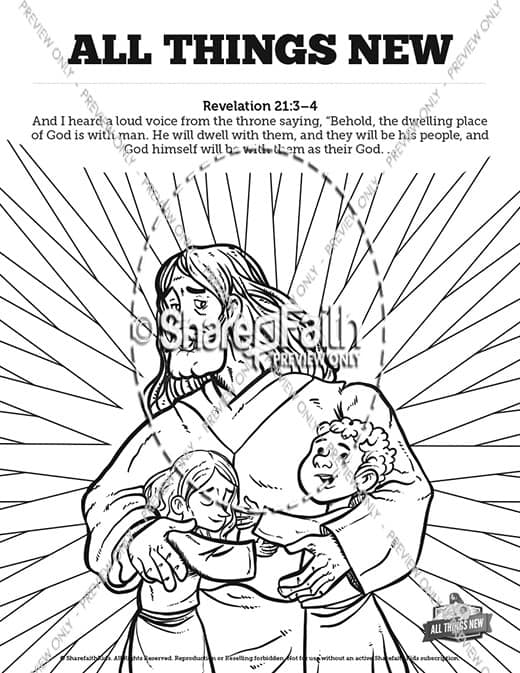Revelation 21 All Things New Sunday School Coloring Pages