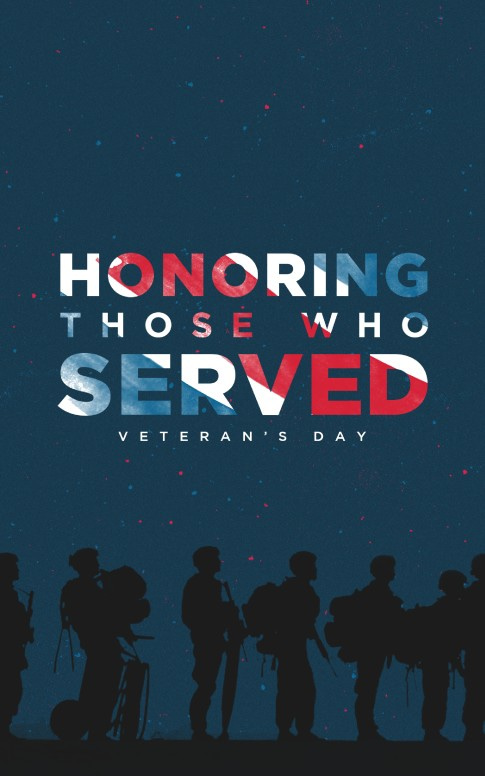 Veterans Day Honoring Those Who Served Church Bulletin