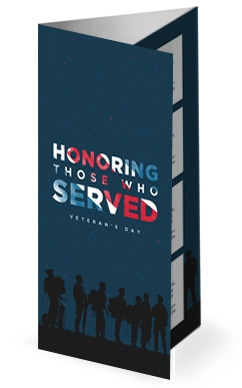 Veterans Day Honoring Those Who Served Church Trifold Bulletin
