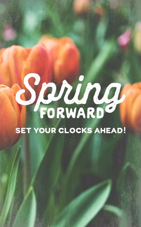 Spring Forward Tulip Church Bulletin