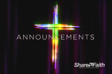 Easter Cross He Is Risen Announcements Motion Graphic