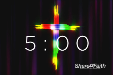 Easter Cross He Is Risen Church Countdown Timer