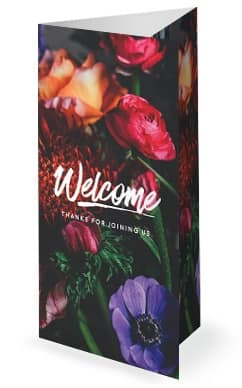 Mother's Day Flower Church Trifold Bulletin