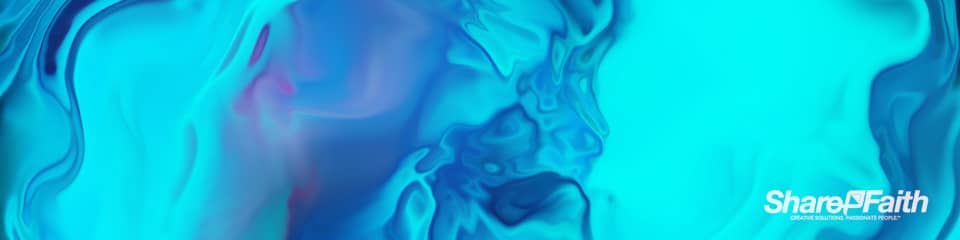Blue Paint Vortex Abstract Triple Wide Background Video
