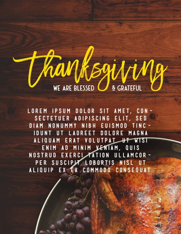 Prayer for Thanksgiving Church Flyer Template