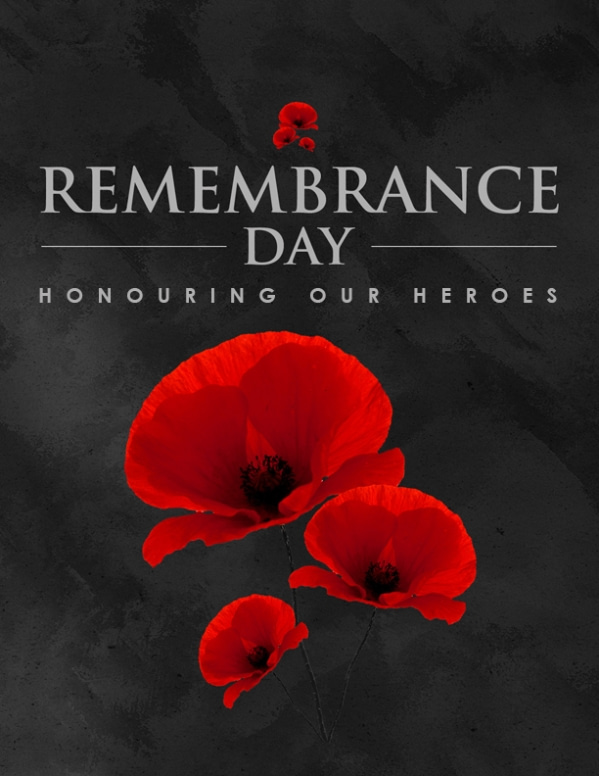 Remembrance Day Church Flyer Template