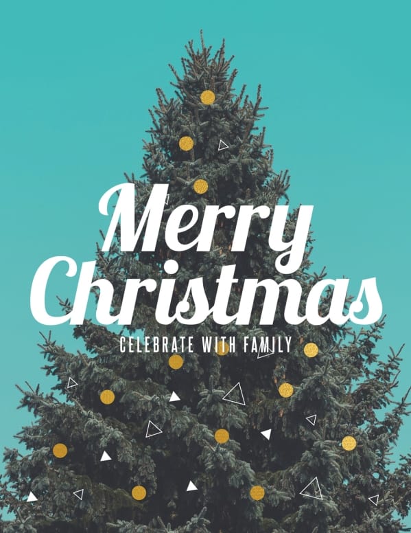 Christmas Tree Holiday Church Flyer