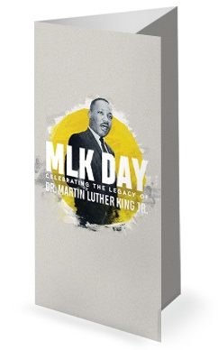 MLK Day Service Tri Fold Bulletin Template