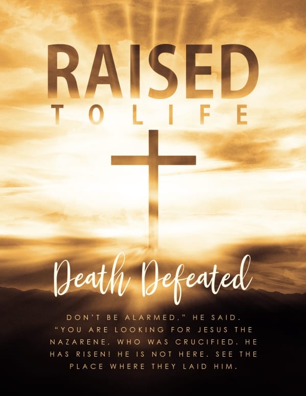 Raised To Life Easter Flyer Template