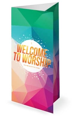 Easter Sunday Service Trifold Bulletin Template