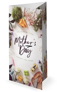 Celebrating Mother's Day Church Trifold Bulletin Template