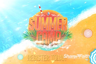 Church Summer Camp Beach Intro Video Loop
